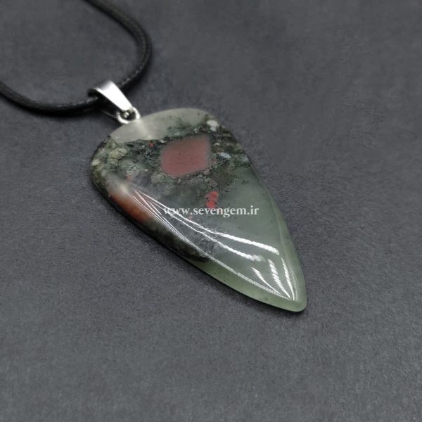 خرید گردنبند سنگ خون تراش اشکی