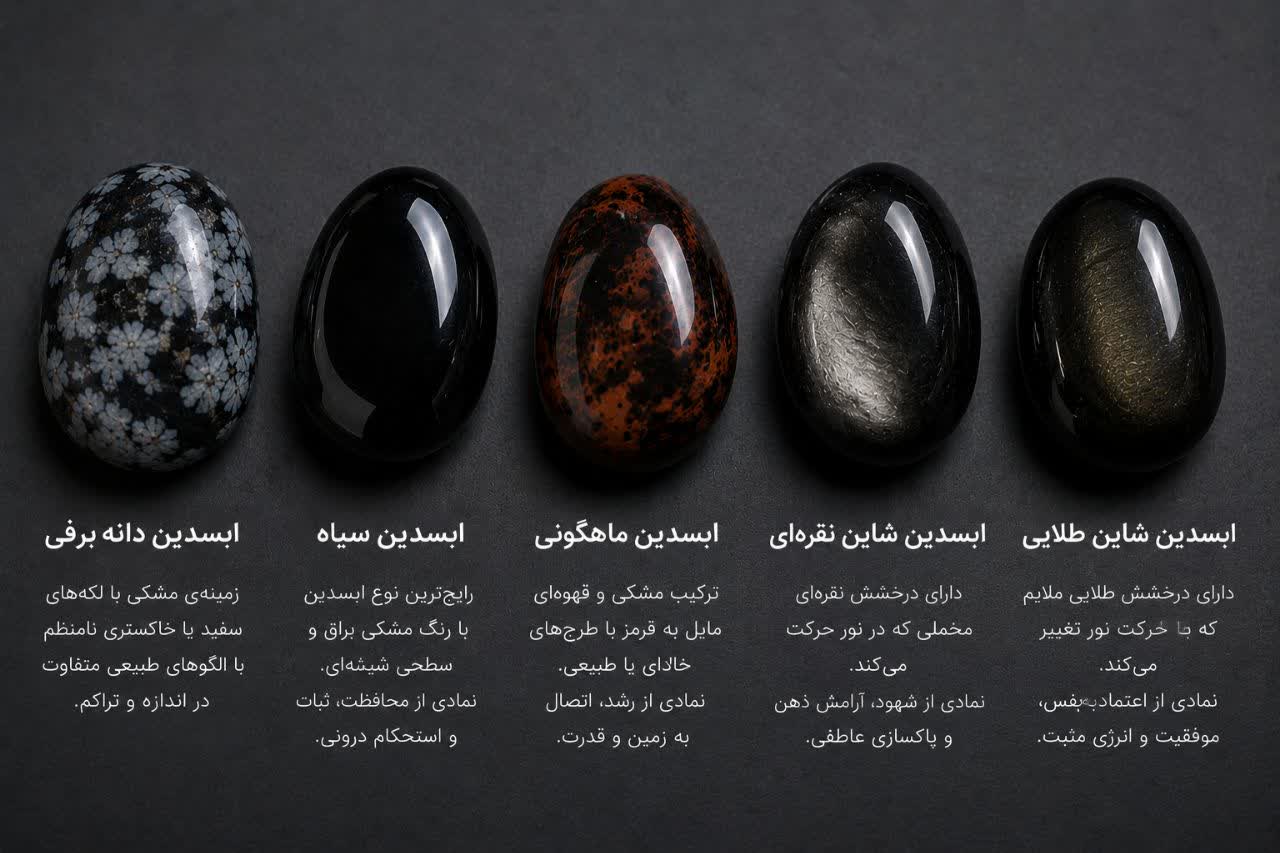 انواع آبسیدین