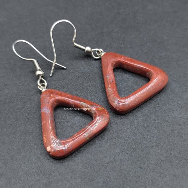 گوشواره سنگ جاسپر قرمز (کدB453)