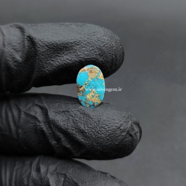 نگین فیروزه نیشابوری تراش بیضی (کدB476)