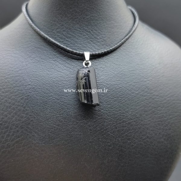 گردنبند بلور سنگ تورمالین سیاه (کدB502)