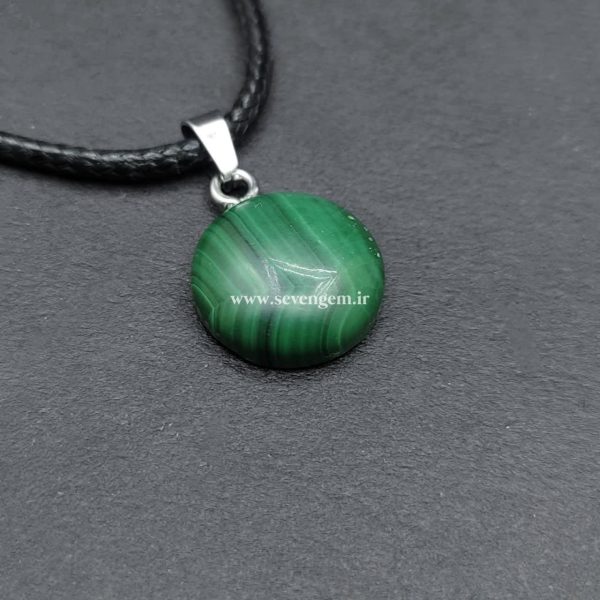 خرید گردنبند مالاگیت کنگو تراش دایره