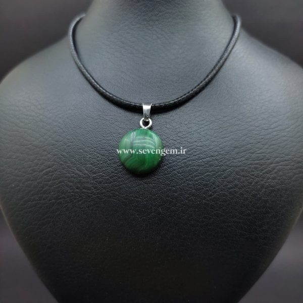 گردنبند مالاگیت کنگو تراش دایره (کدB561)