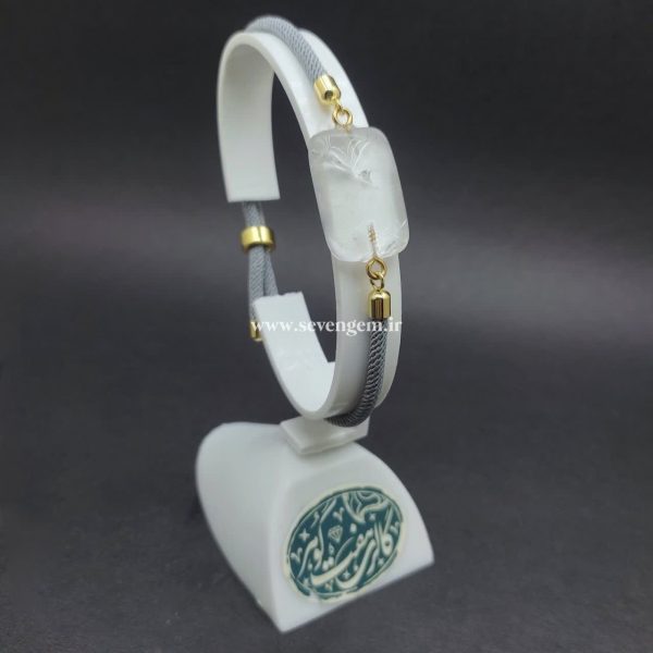 خرید دستبند زنانه سنگ کریستال کوارتز برزیلی